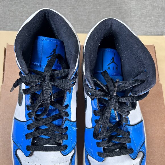 Nike Jordan 1 Mid Signal Blue Sneaker Shoes Men's 10.5 DD6834-402 - Picture 4 of 16